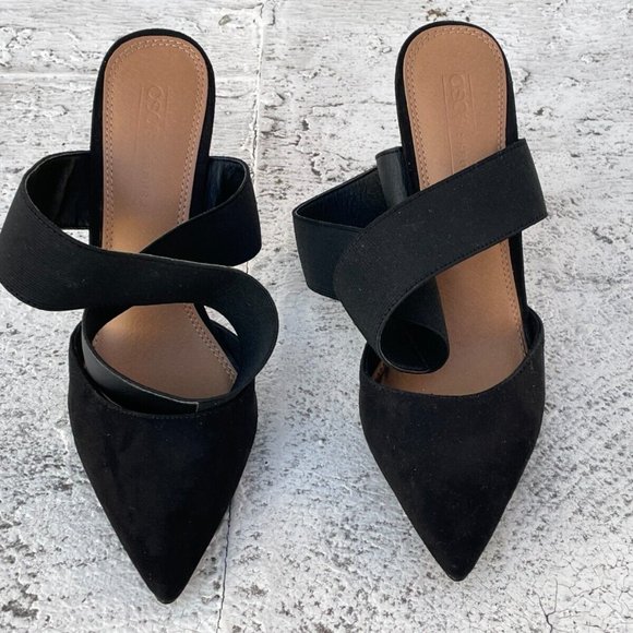 Asos Women Shoes Black All Man Made Upper Pump Sandal Size 5UK 7US - Picture 2 of 7